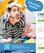 Ansicht des Flyers der „Themenwoche Care 2025“