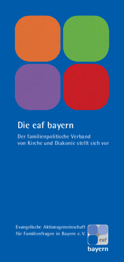 Ansicht der Titelseite des Flyers der eaf bayern