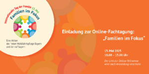 Vorschaubild des Flyers der Online-Fachtagung „Familien im Fokus“