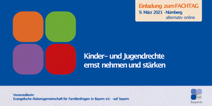 Ansicht des Flyers des Fachtags „Kinder- und Jugendrechte"